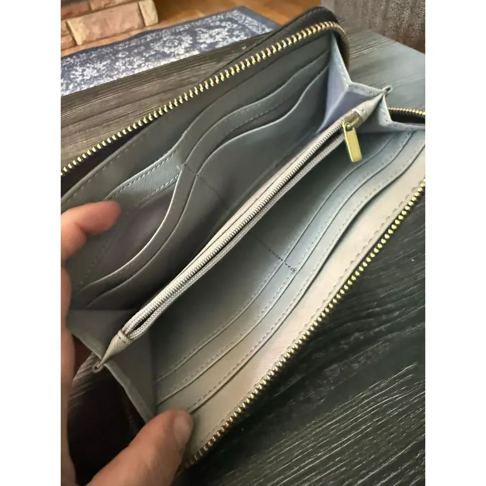 Fossil Black Tara Zip Around Clutch Wallet